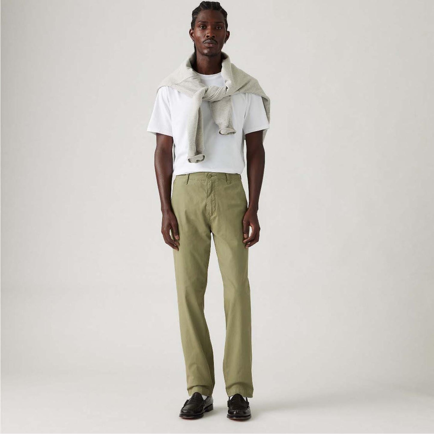 Green - Close up - Levis Mens Authentic Straight Chinos