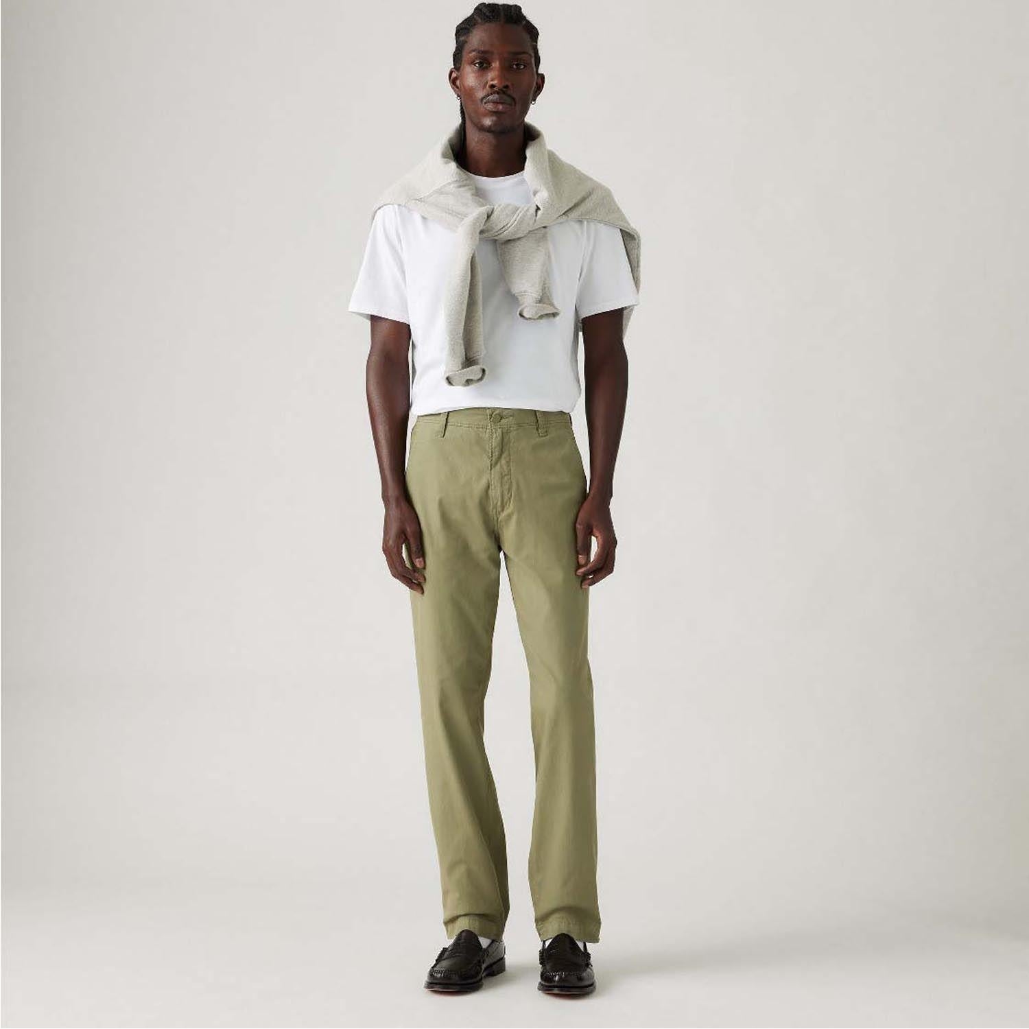 Green - Close up - Levis Mens Authentic Straight Chinos