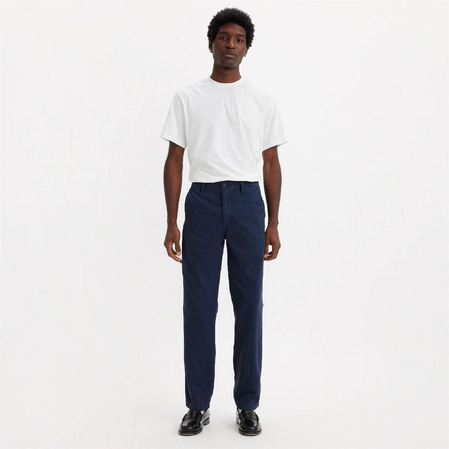 Navy Blazer - Side - Levis Mens Authentic Straight Chinos