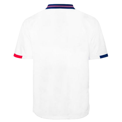 White - Back - Score Draw Unisex Adult 1989 England FA Football Home Shirt