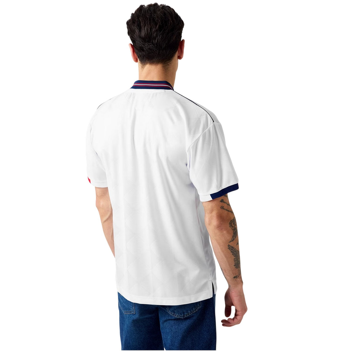 White - Lifestyle - Score Draw Unisex Adult 1989 England FA Football Home Shirt