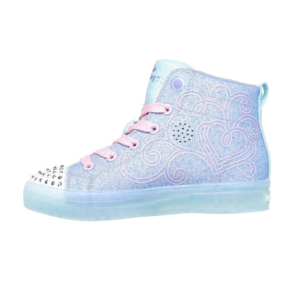 Blue-Multicoloured - Back - Skechers Girls Twi-lites 2.0 Twinkle Wishes Butterfly Wing Light Up High Top Trainers