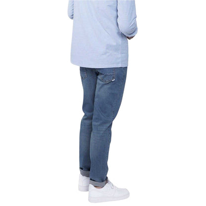 Mid Wash - Back - Firetrap Mens Rom Cotton Straight Jeans