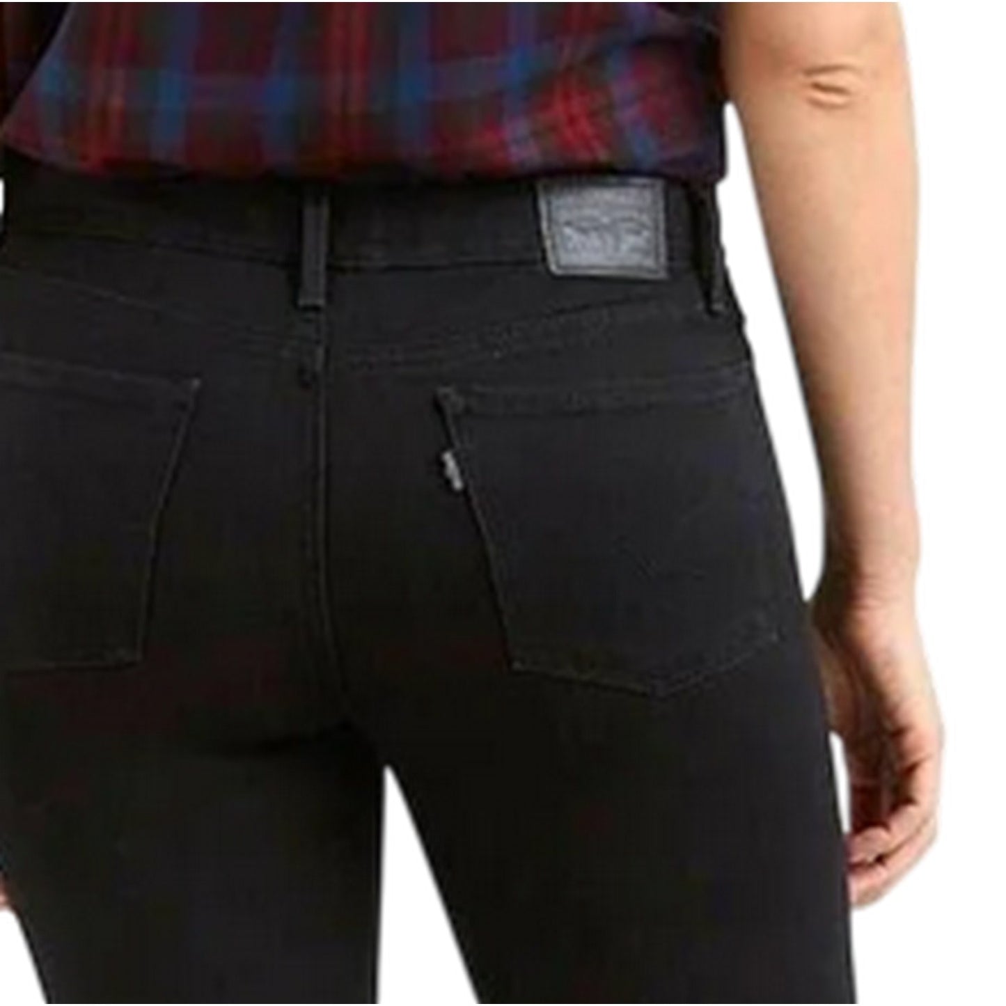 Black - Side - Levis Womens-Ladies 710 Super Skinny Jeggings
