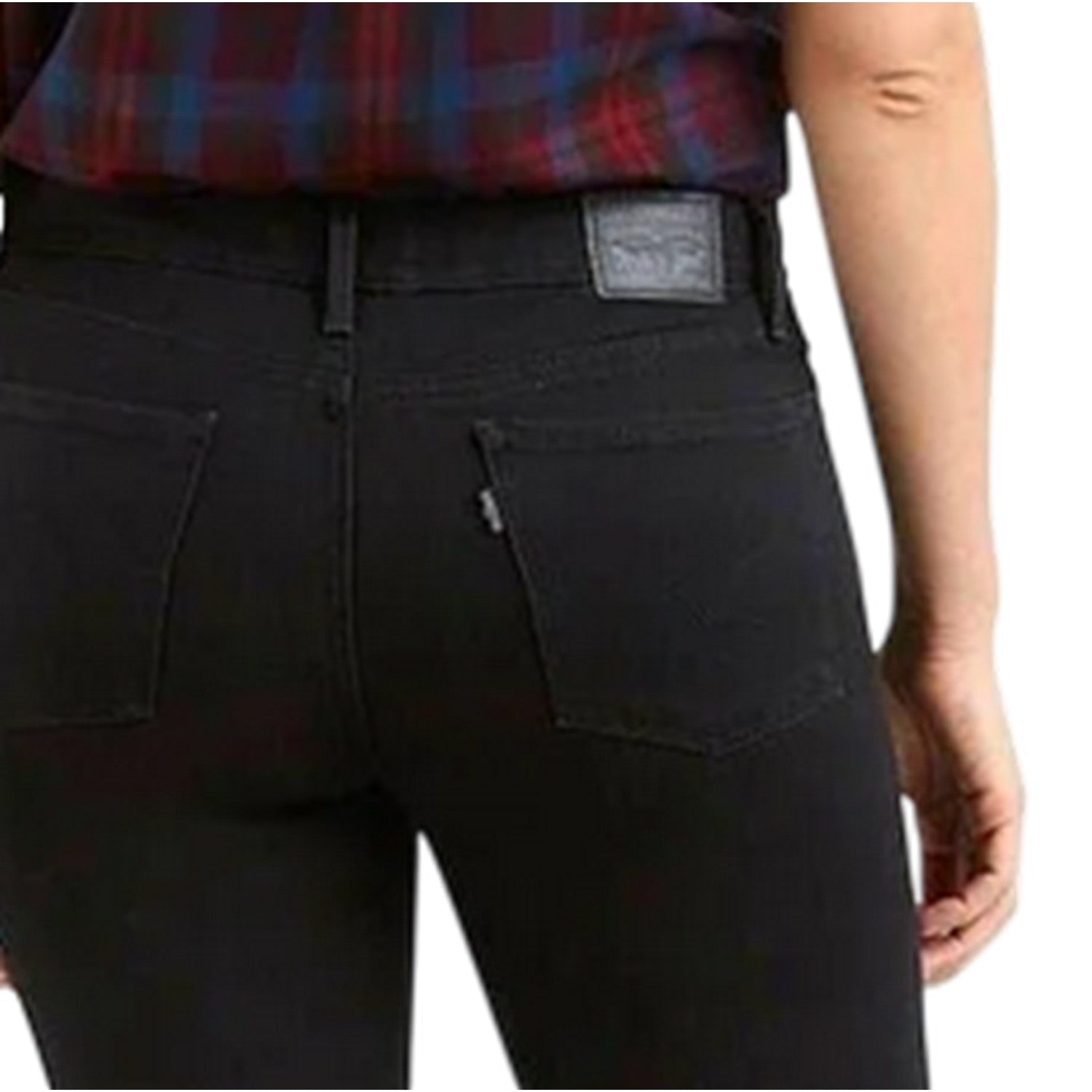 Black - Side - Levis Womens-Ladies 710 Super Skinny Jeggings