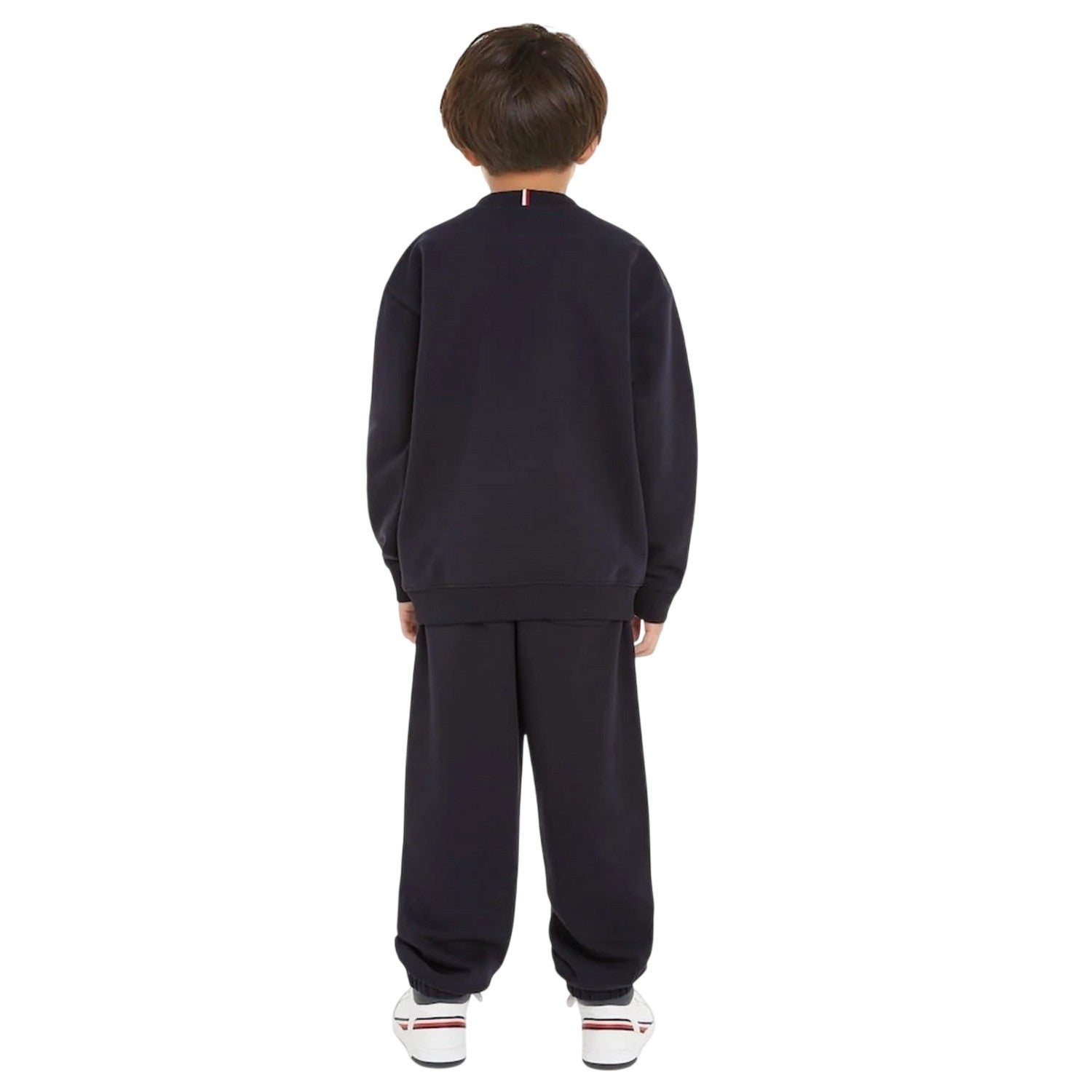 Desert Sky - Back - Tommy Hilfiger Childrens-Kids Logo Jersey Crew Neck Tracksuit