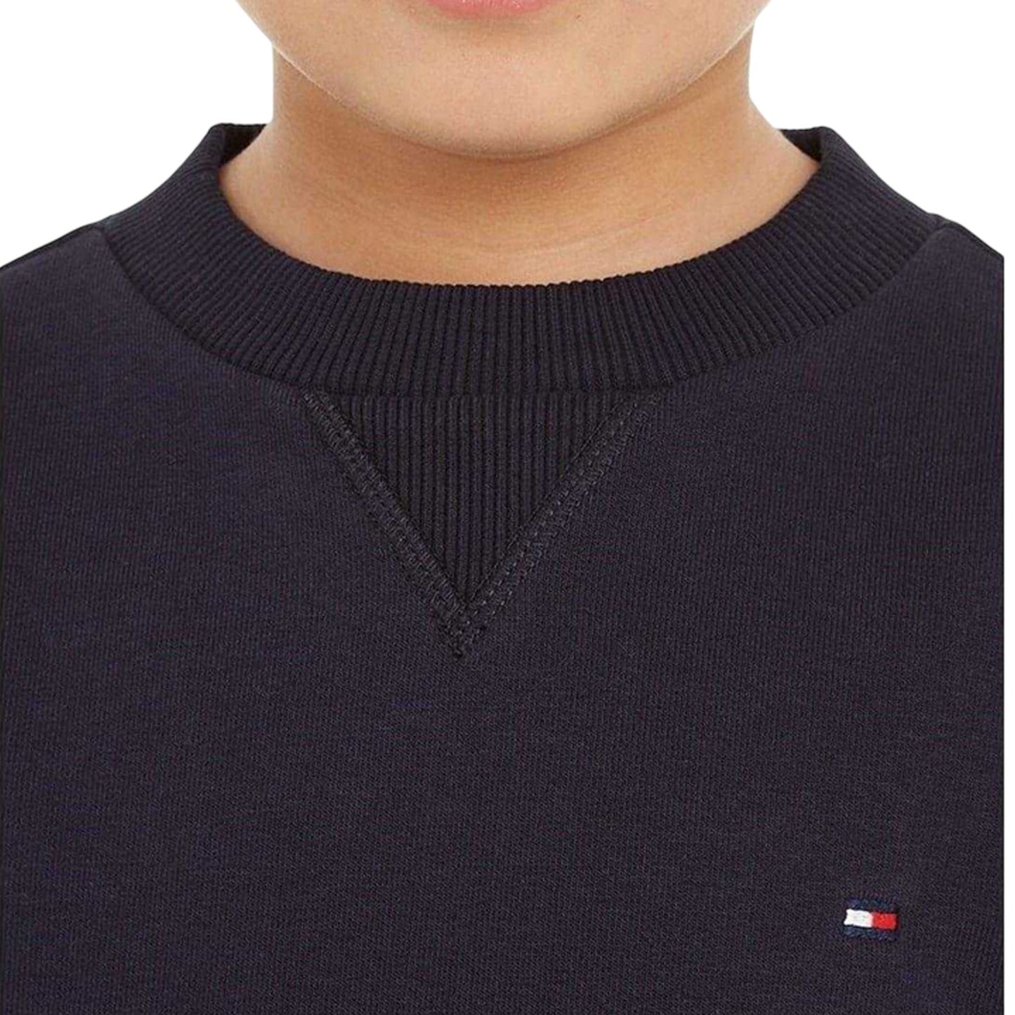 Desert Sky - Side - Tommy Hilfiger Childrens-Kids Logo Jersey Crew Neck Tracksuit