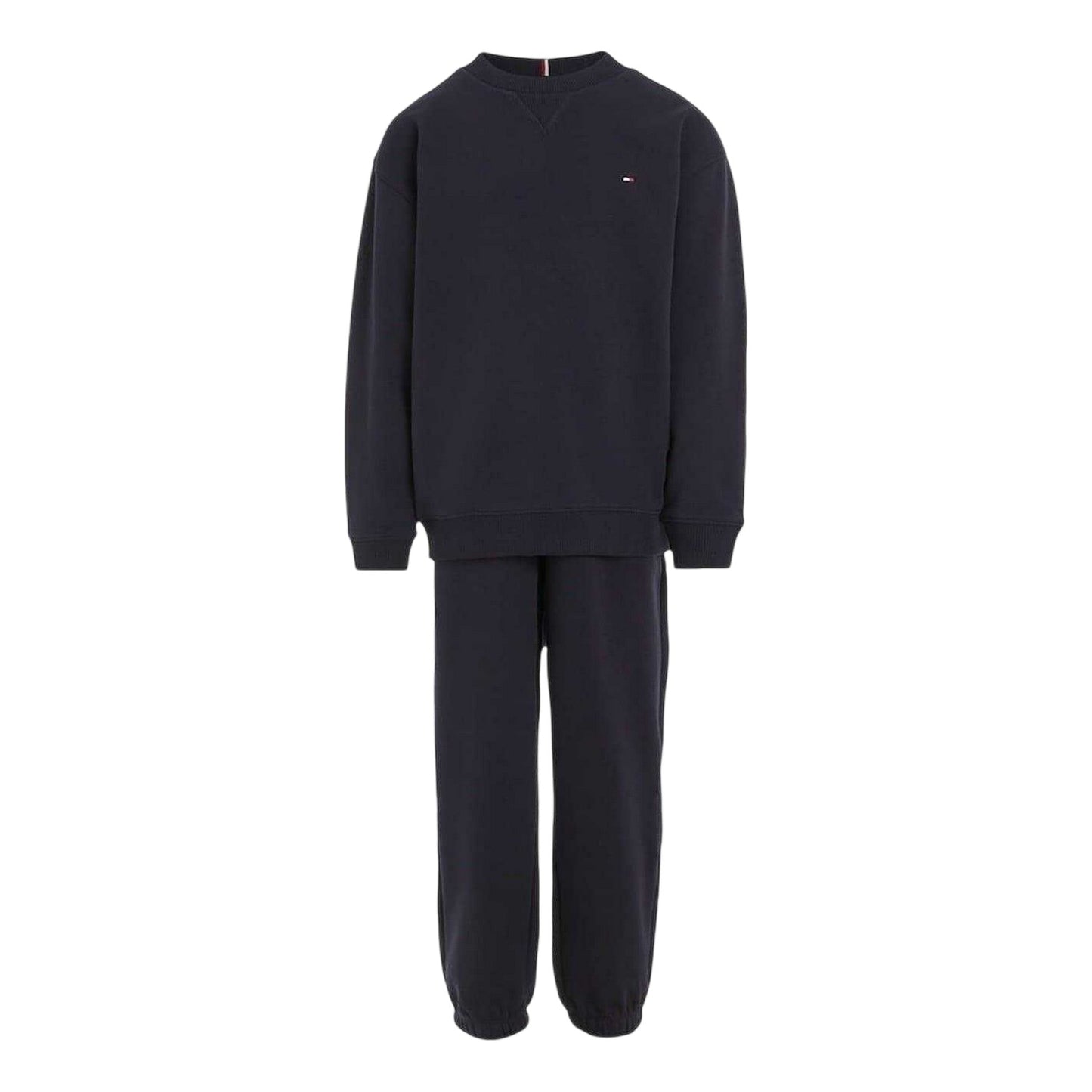 Desert Sky - Front - Tommy Hilfiger Childrens-Kids Logo Jersey Crew Neck Tracksuit