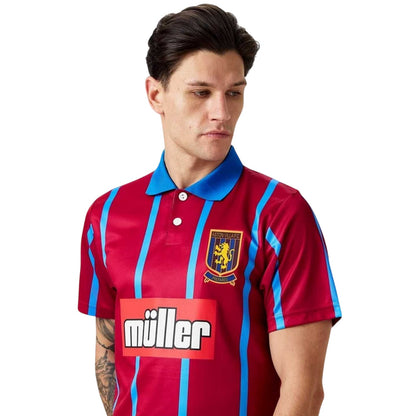 Claret - Side - Score Draw Mens 1994 Aston Villa FC Football Shirt