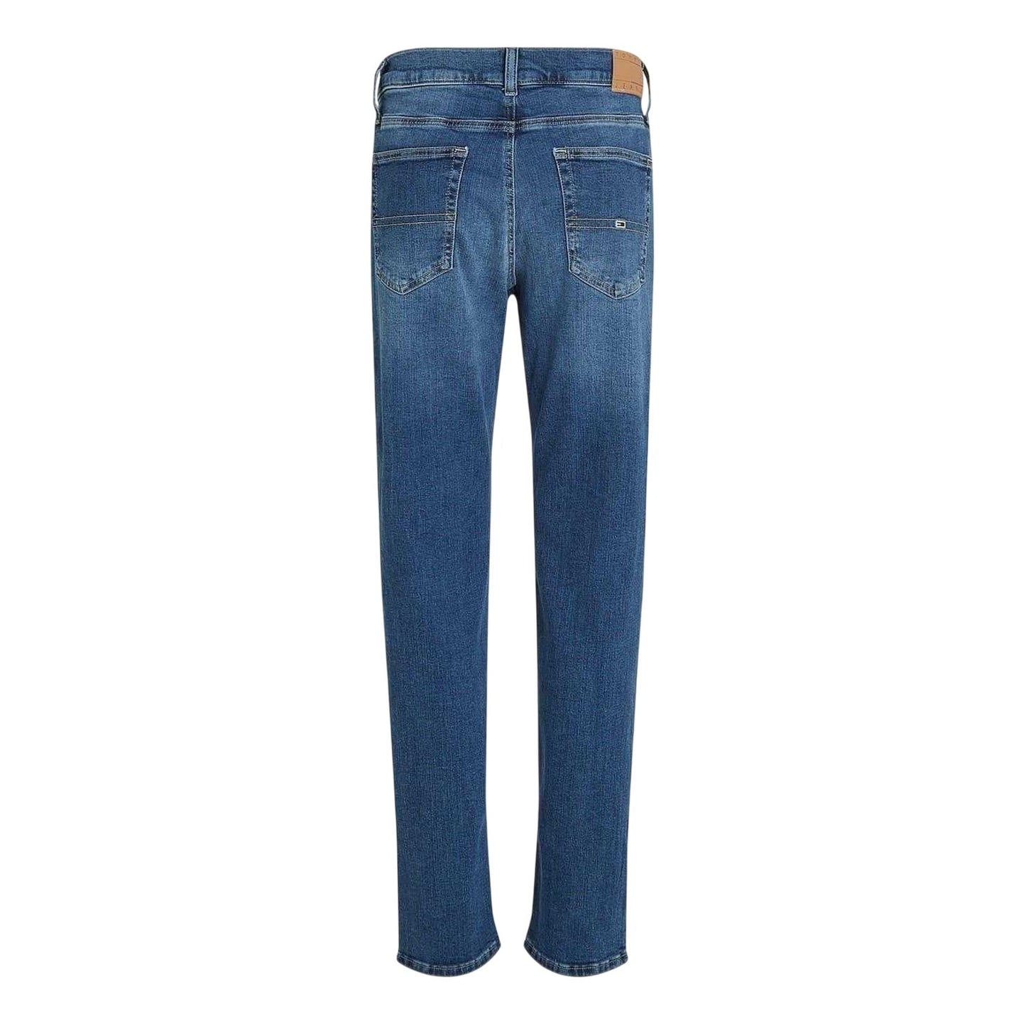 Mid Denim - Back - Tommy Jeans Mens Ryan Straight Leg Jeans