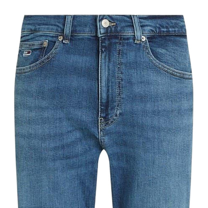 Mid Denim - Side - Tommy Jeans Mens Ryan Straight Leg Jeans