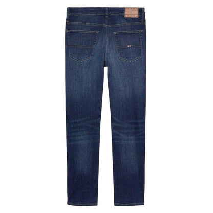 Dark Denim - Back - Tommy Jeans Mens Ryan Straight Leg Jeans