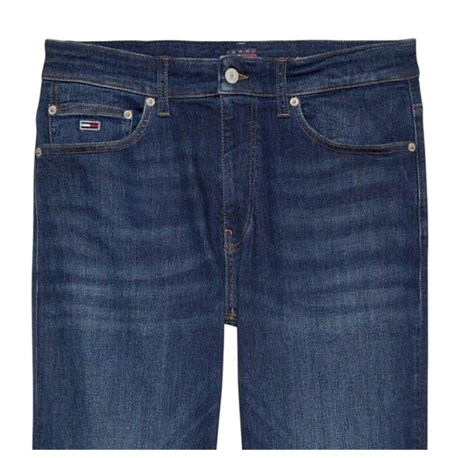 Dark Denim - Side - Tommy Jeans Mens Ryan Straight Leg Jeans
