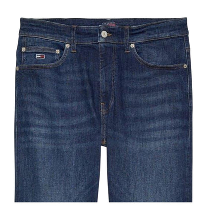Dark Denim - Side - Tommy Jeans Mens Ryan Straight Leg Jeans