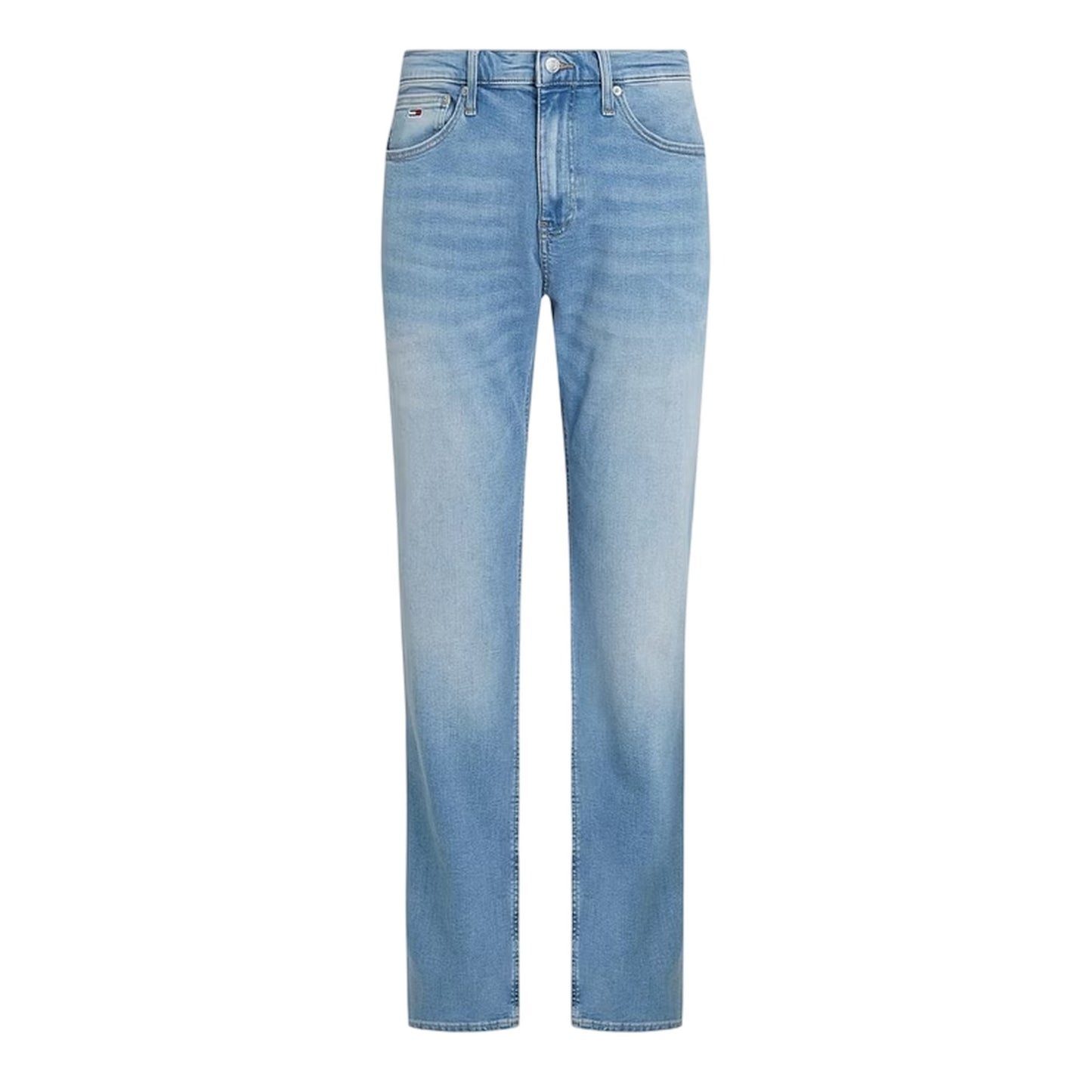 Light Denim - Front - Tommy Jeans Mens Ryan Straight Leg Jeans
