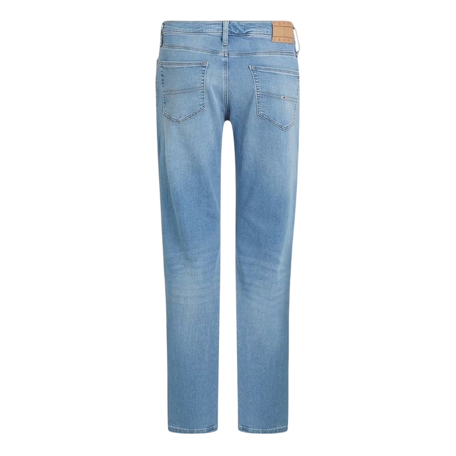 Light Denim - Back - Tommy Jeans Mens Ryan Straight Leg Jeans