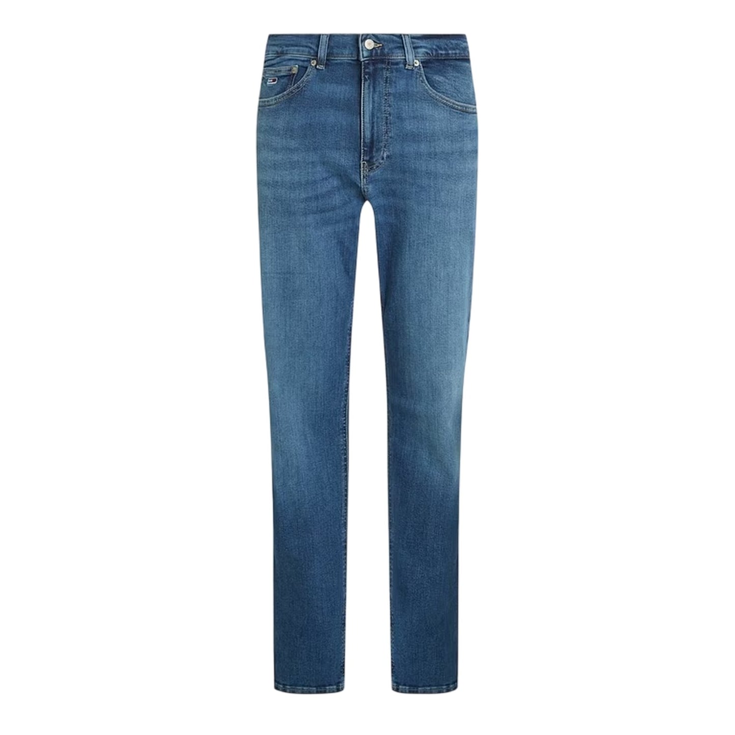 Medium Blue - Front - Tommy Jeans Mens Ryan Straight Leg Jeans