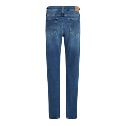 Medium Blue - Back - Tommy Jeans Mens Ryan Straight Leg Jeans