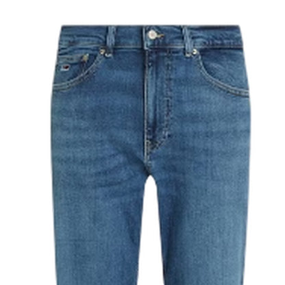 Medium Blue - Side - Tommy Jeans Mens Ryan Straight Leg Jeans