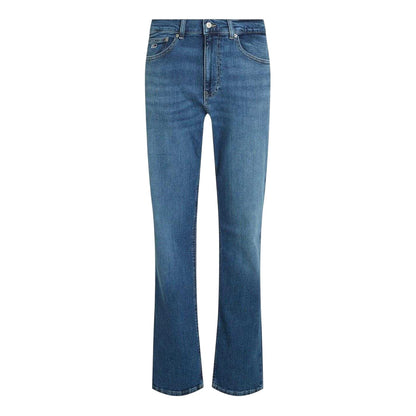 Mid Denim - Front - Tommy Jeans Mens Ryan Straight Leg Jeans