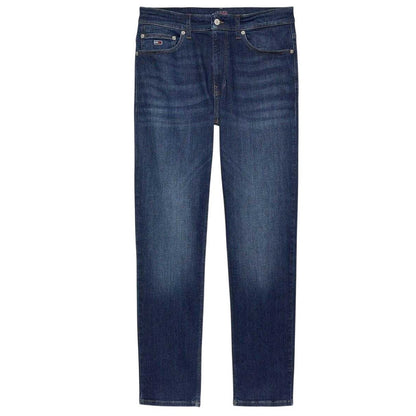 Dark Denim - Front - Tommy Jeans Mens Ryan Straight Leg Jeans
