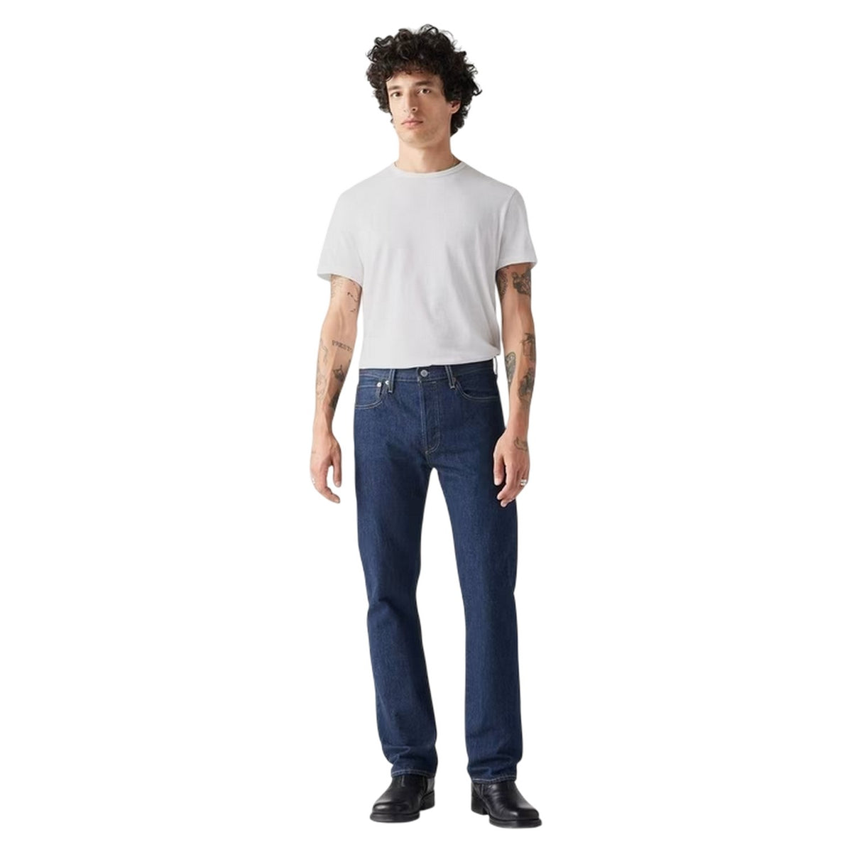 One Wash - Lifestyle - Levis Mens 501 Original Straight Jeans