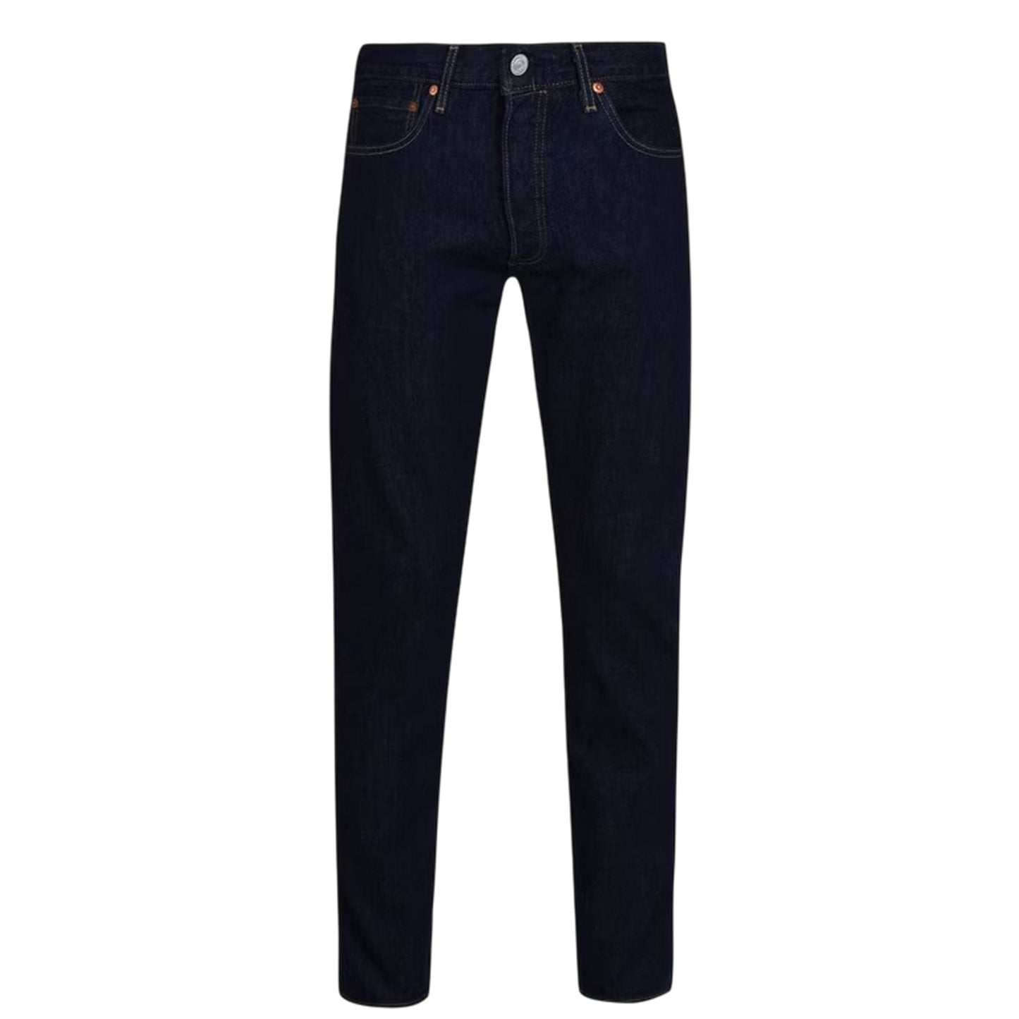 One Wash - Front - Levis Mens 501 Original Straight Jeans