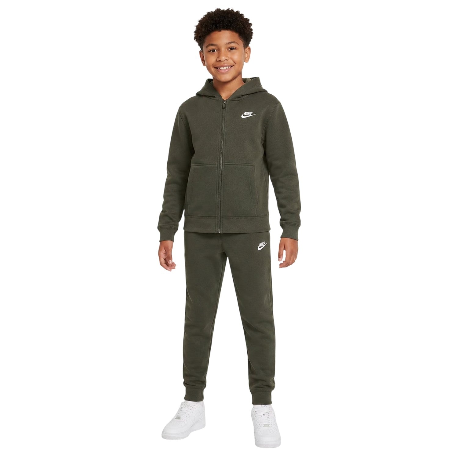 Khaki Green - Lifestyle - Nike Boys Sportswear Core Fleece Tracksuit