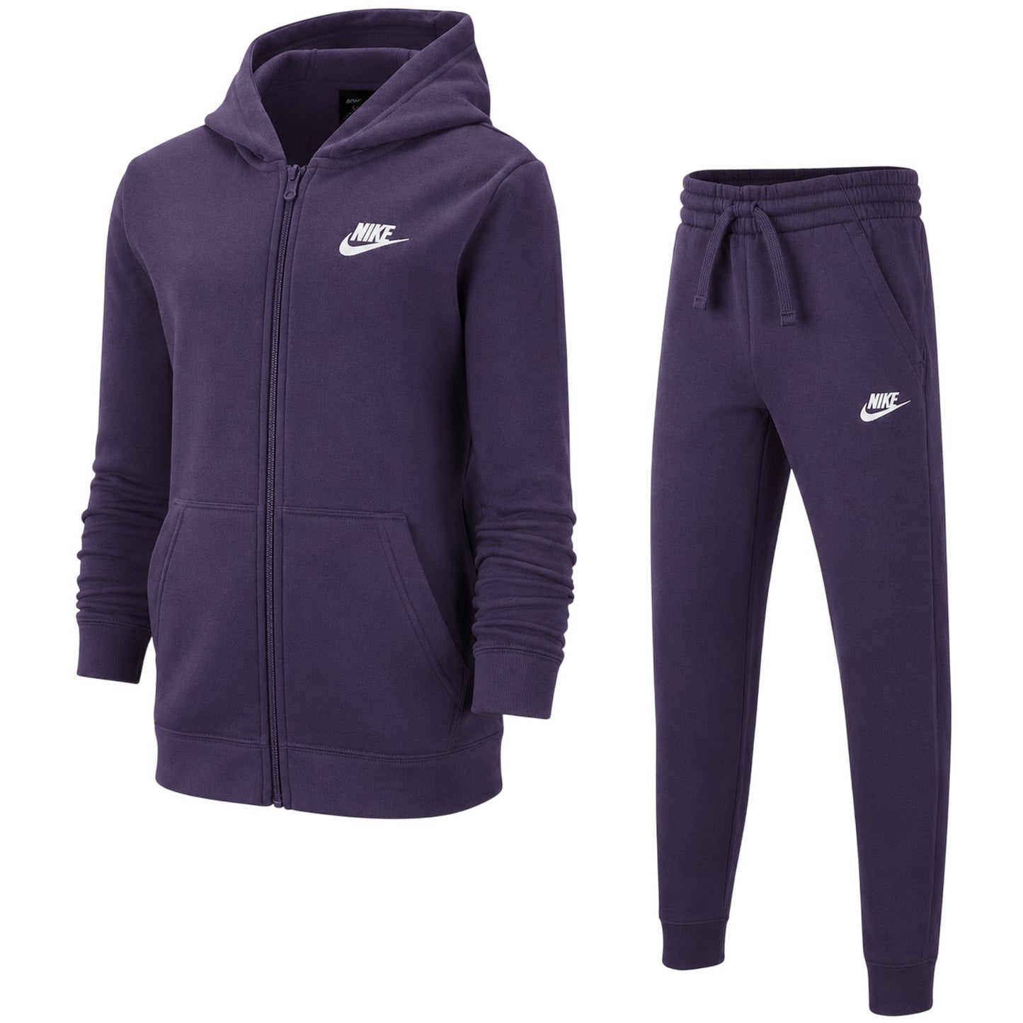 Raisin - Front - Nike Boys Sportswear Core Fleece Tracksuit