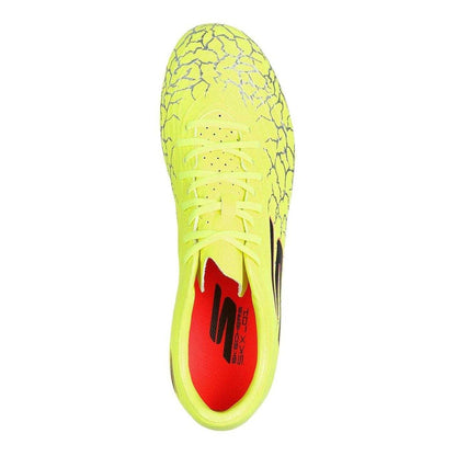 Yellow-Black - Side - Skechers Childrens-Kids Skx 01 Academy Firm Ground Football Boots