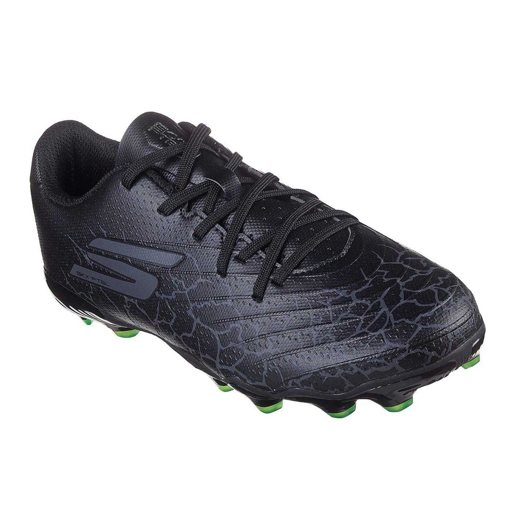 Black - Pack Shot - Skechers Childrens-Kids SKX 01 Firm Ground Football Boots