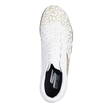 White-Gold - Side - Skechers Mens Crackle Effect Football Boots