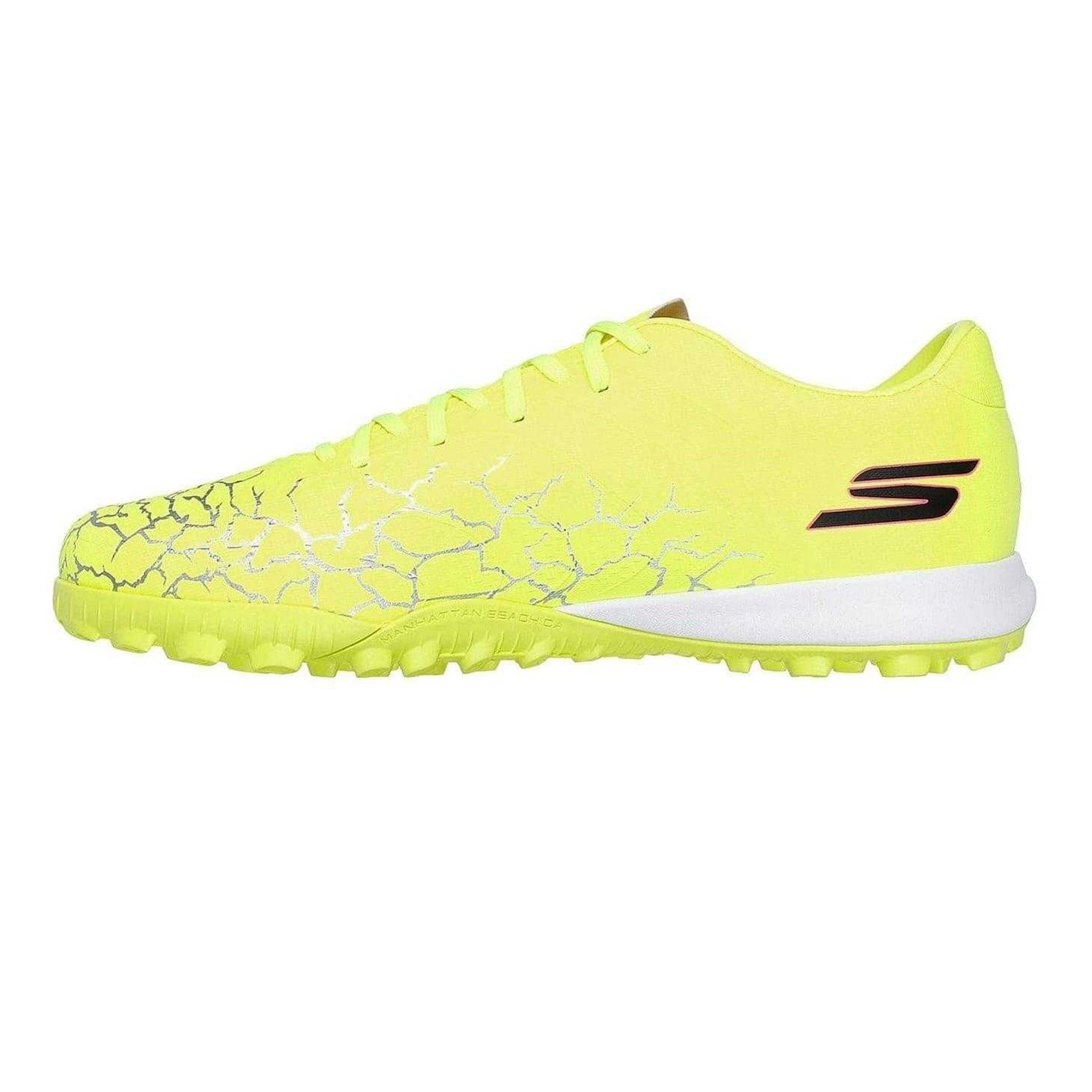 Yellow-Black - Back - Skechers Mens Crackle Effect Football Boots