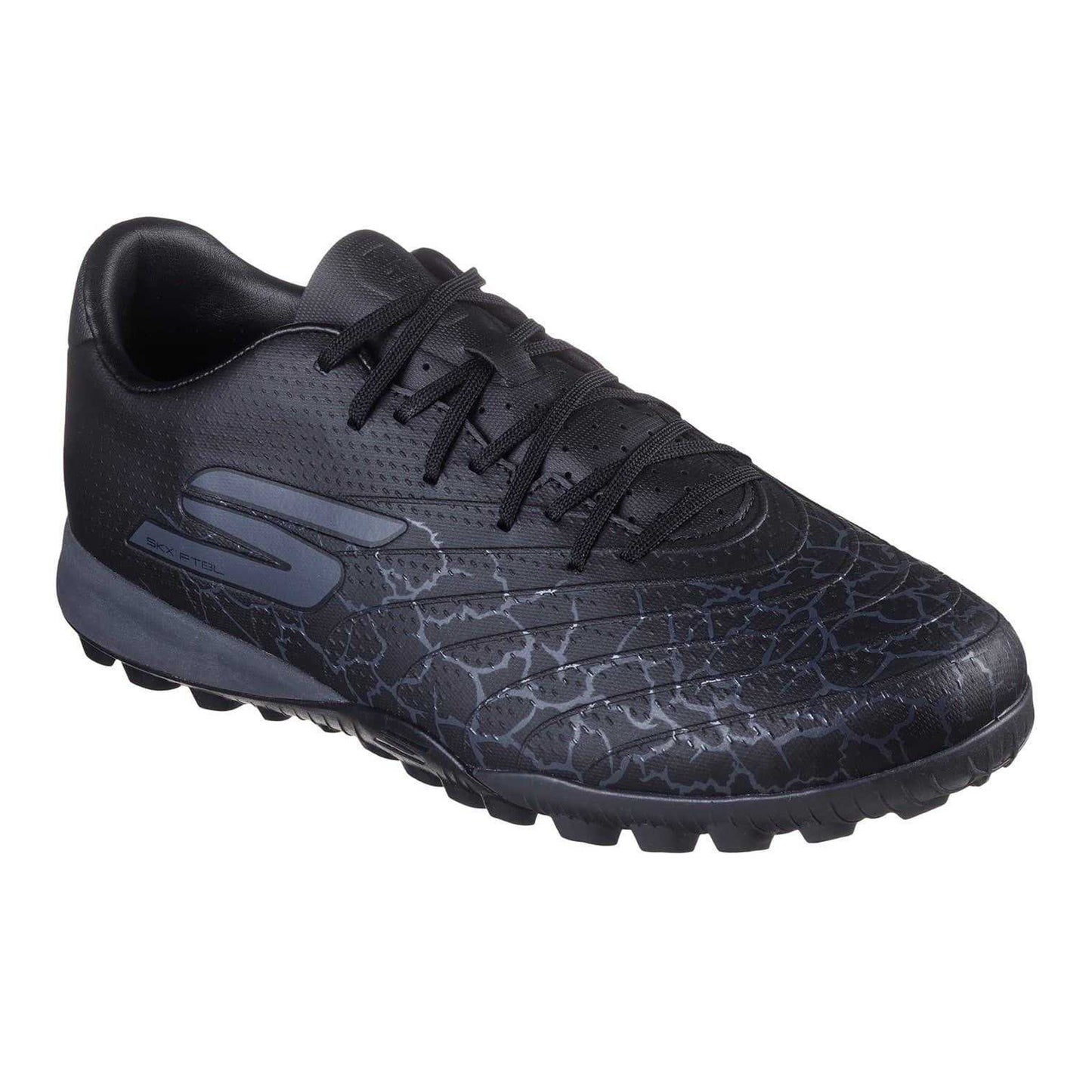 Black-Silver - Side - Skechers Mens Crackle Effect Football Boots