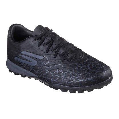 Black-Silver - Side - Skechers Mens Crackle Effect Football Boots