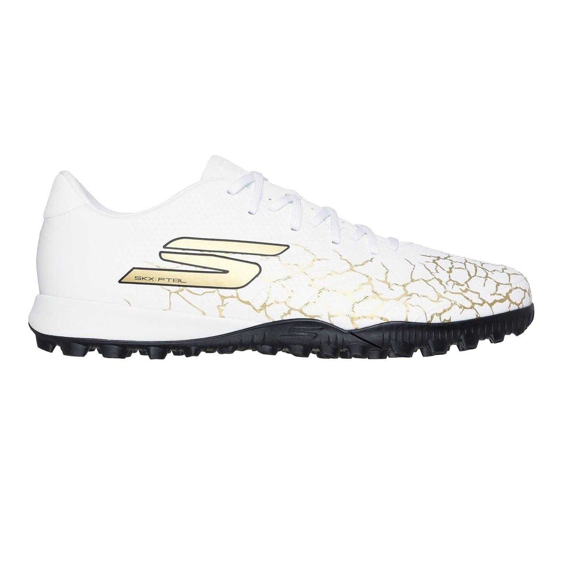 White-Gold - Front - Skechers Mens Crackle Effect Football Boots