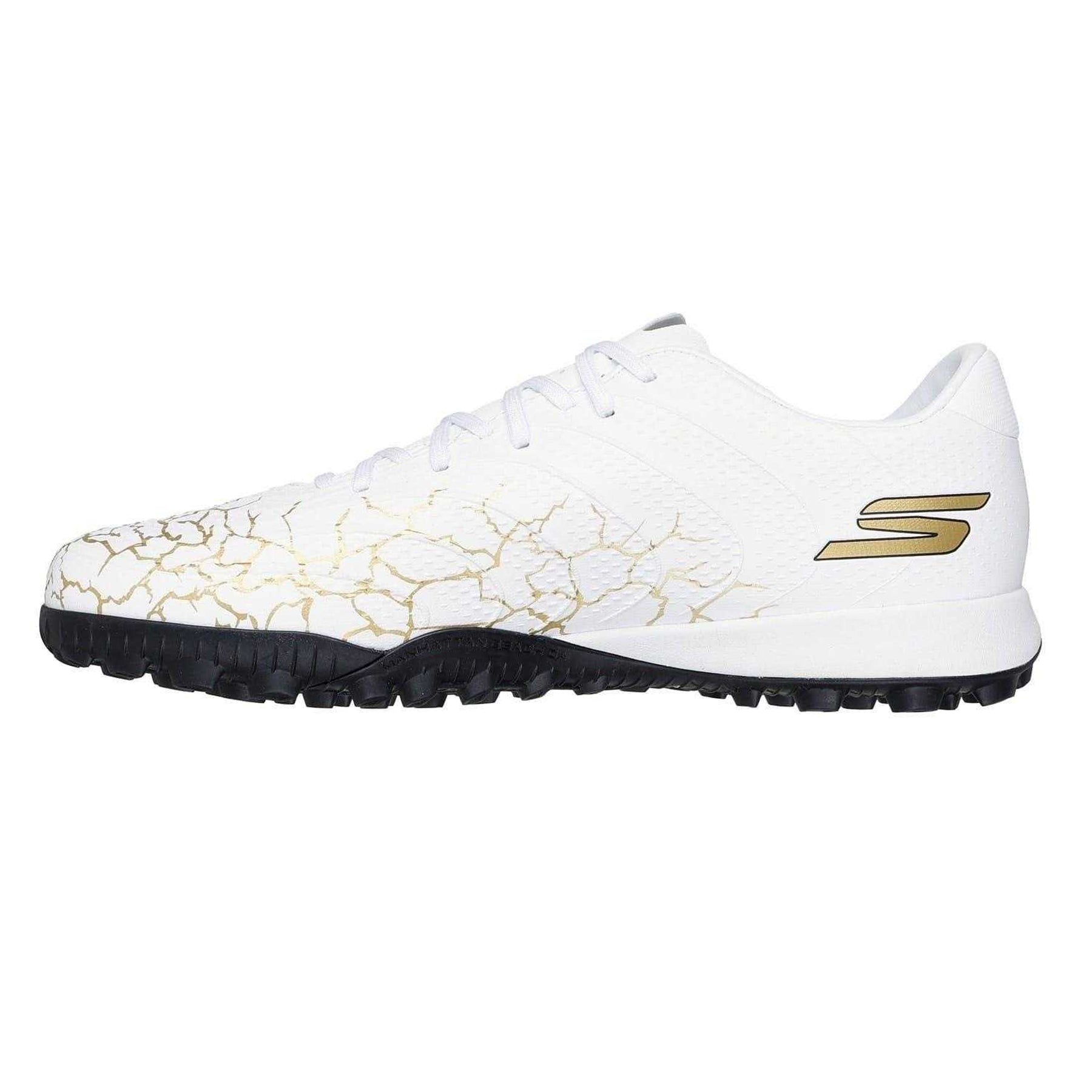 White-Gold - Back - Skechers Mens Crackle Effect Football Boots