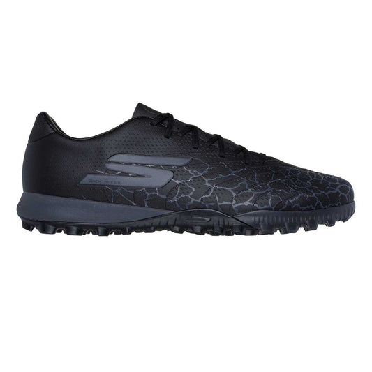 Black-Silver - Front - Skechers Mens Crackle Effect Football Boots