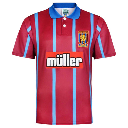 Claret - Front - Score Draw Mens 1994 Aston Villa FC Football Shirt