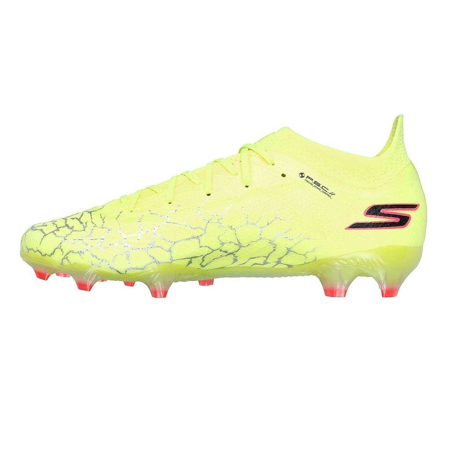 Yellow-Black - Back - Skechers Mens Crackle Effect Firm Ground Football Boots