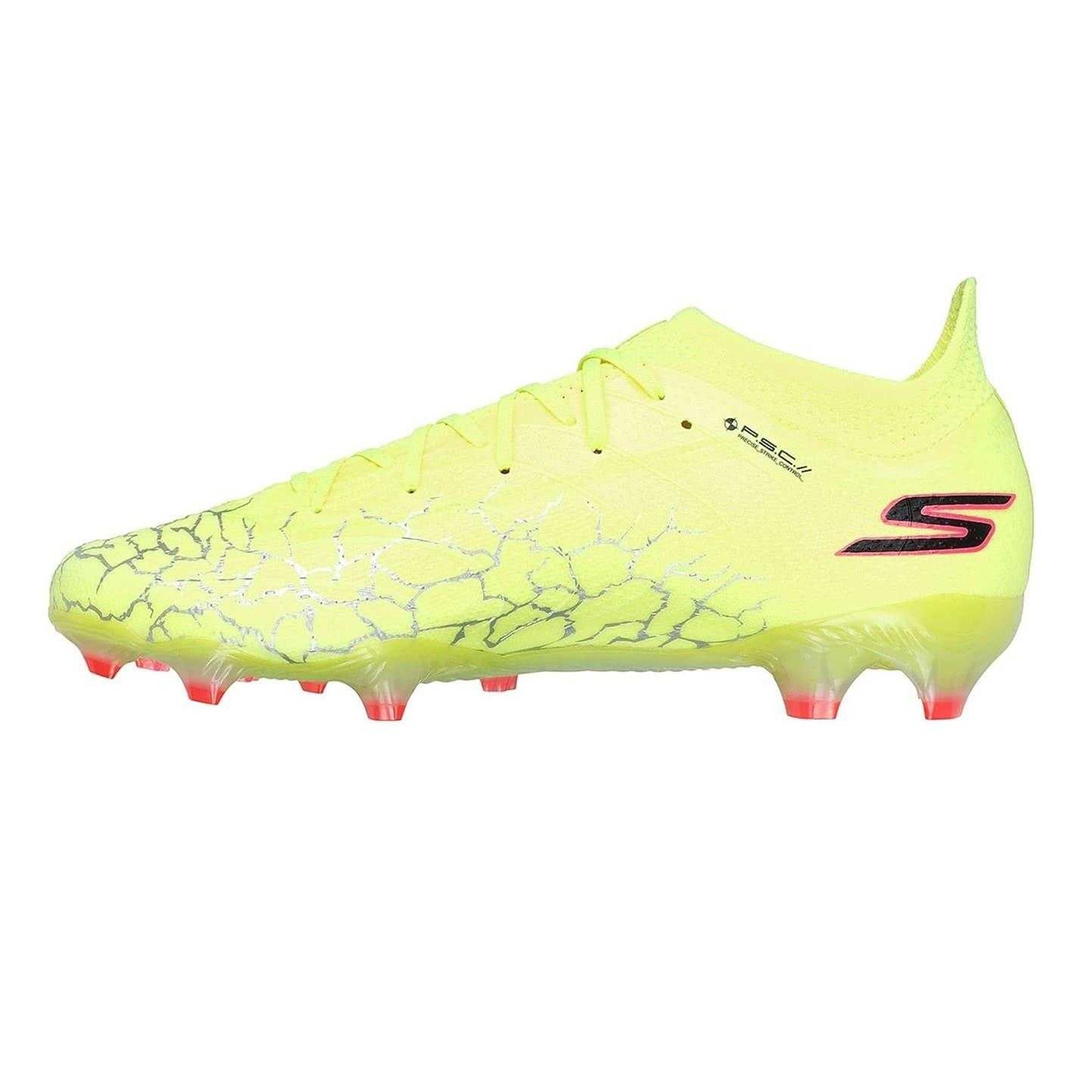 Yellow-Black - Back - Skechers Mens Crackle Effect Firm Ground Football Boots
