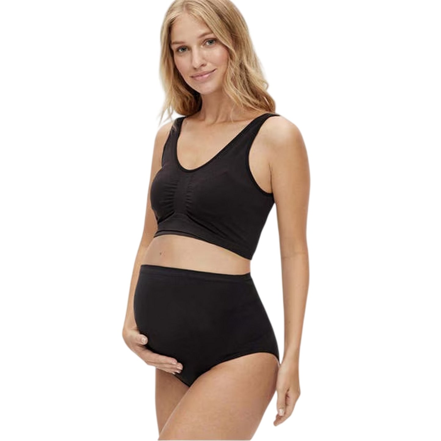 Black - Back - Mamalicious Womens-Ladies High Waist Briefs (Pack of 2)