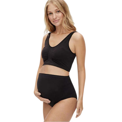 Black - Back - Mamalicious Womens-Ladies High Waist Briefs (Pack of 2)
