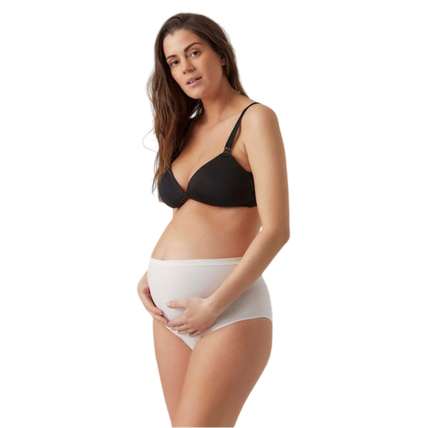 Black-White - Back - Mamalicious Womens-Ladies High Waist Briefs (Pack of 2)