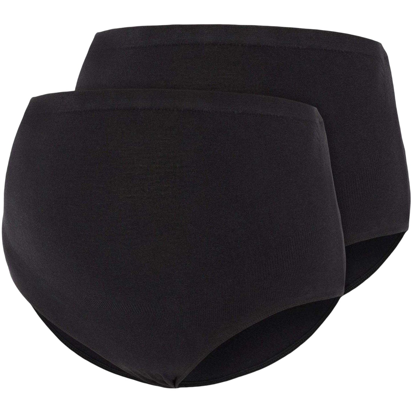 Black - Front - Mamalicious Womens-Ladies High Waist Briefs (Pack of 2)