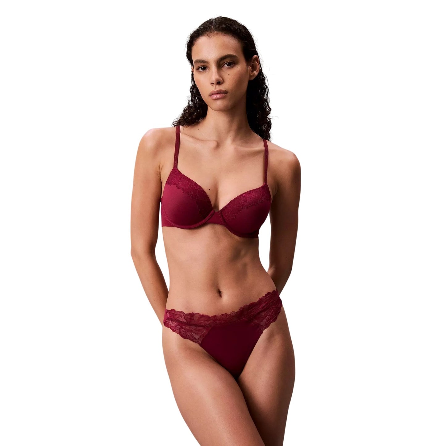 Pink - Lifestyle - Calvin Klein Womens-Ladies Lace Thong