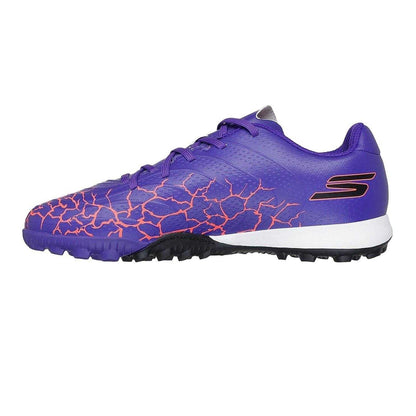 Purple - Back - Skechers Boys Cracked Football Boots