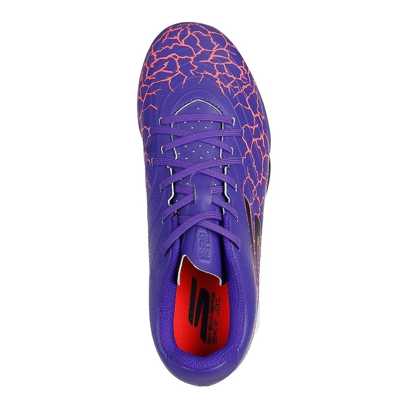 Purple - Side - Skechers Boys Cracked Football Boots