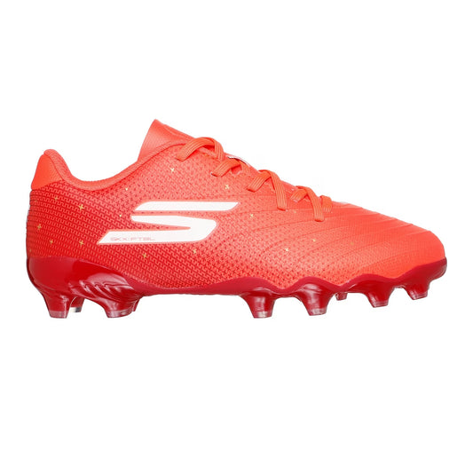 Red-Gold - Front - Skechers Boys Cracked Football Boots