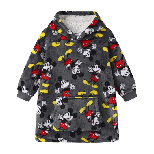 Multicoloured - Front - Disney Childrens-Kids Mickey Mouse Oversized Hoodie